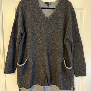 Eileen Fisher Gray Cashmere Sweater Tunic